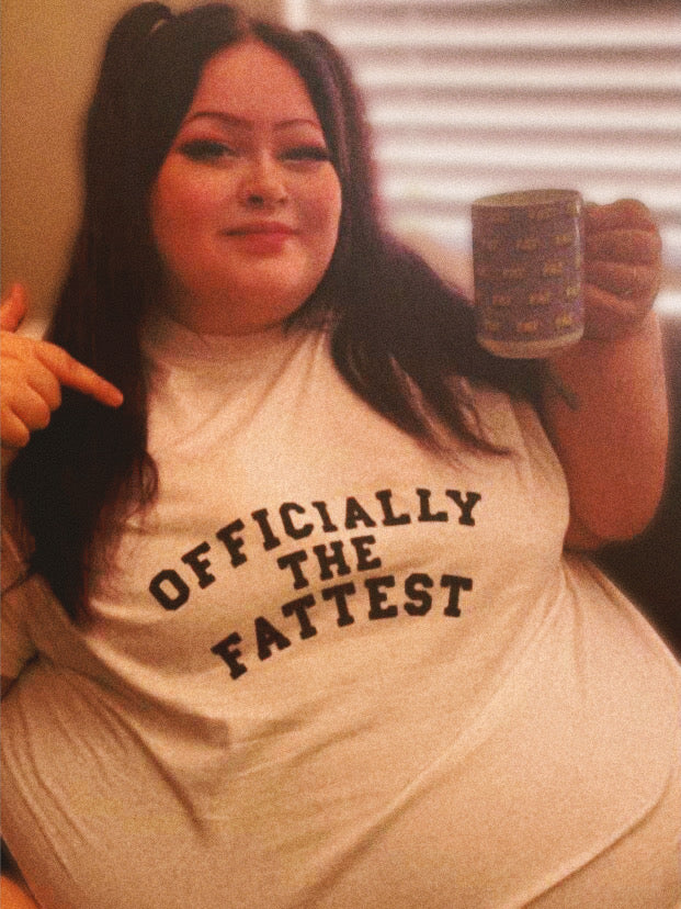 Officially the Fattest Premium Ultra Cotton Tee - Unisex - Fat Acceptance - bbw/ssbbw | bhm/ssbhm