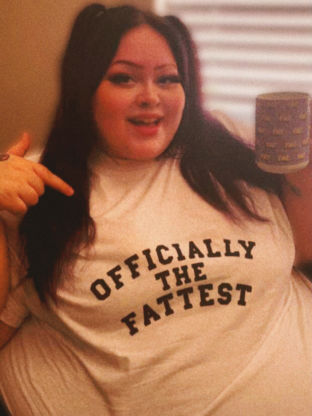 Officially the Fattest Premium Ultra Cotton Tee - Unisex - Fat Acceptance - bbw/ssbbw | bhm/ssbhm
