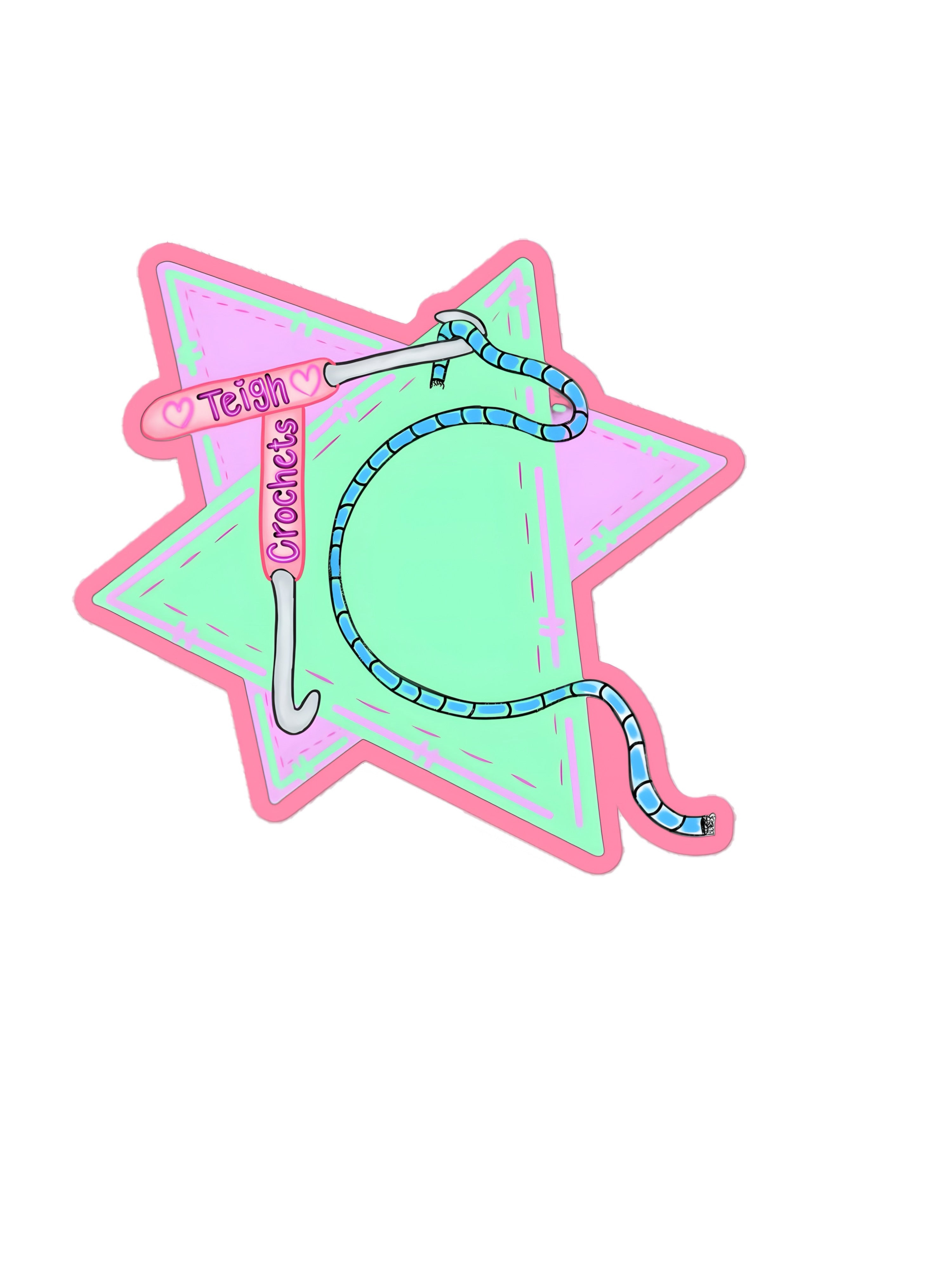 TeighCrochets Kiss-Cut Sticker