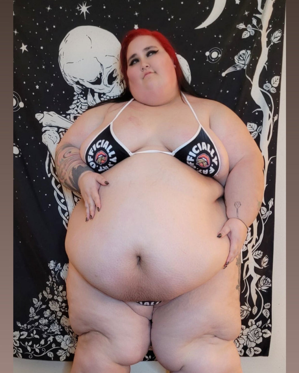 Officially Fat Bikini Set | Plus Size Swimwear Up to 6XL | Curvy Body Positive Swimsuit | Get Thicker Stickers Beachwear