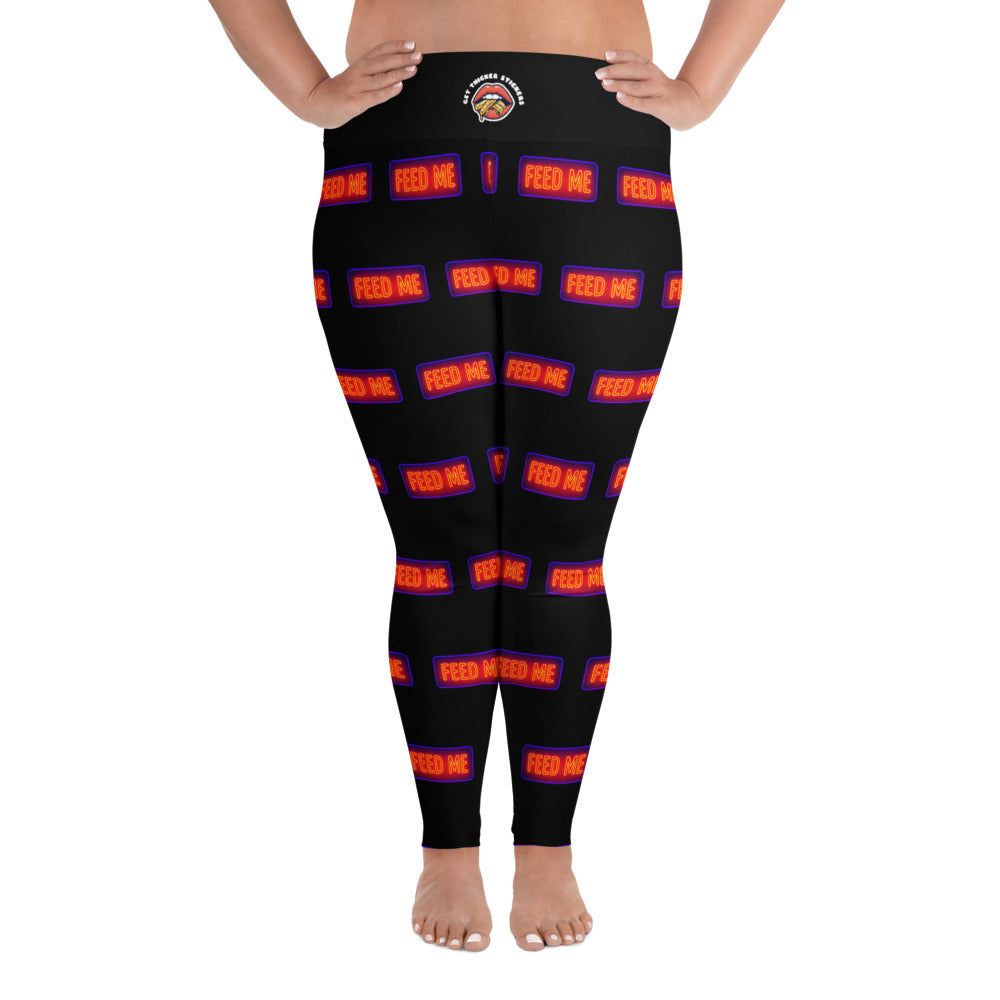 I Know I'm Pretty Just Feed Me Plus Size Leggings | 2XL-6XL | Bold. Curvy. Unapologetic.