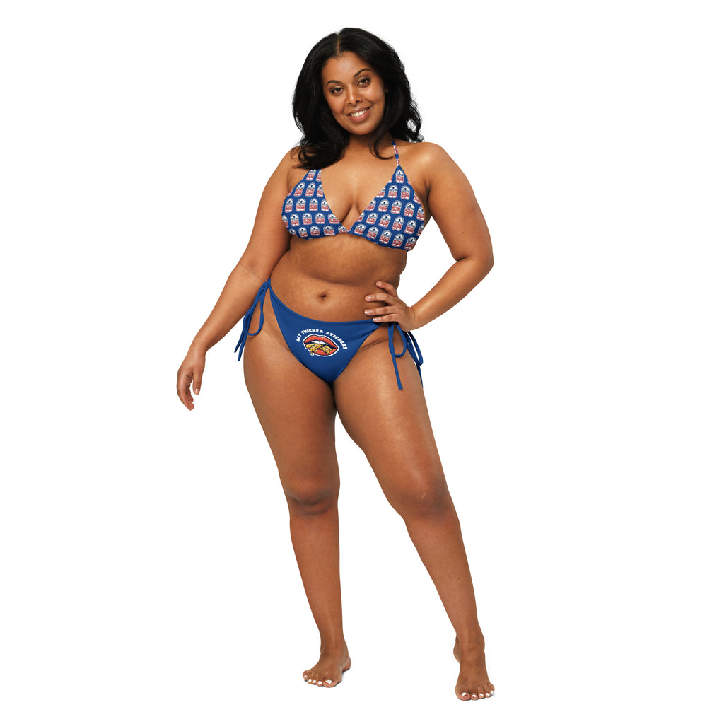 I Vote for Getting Thicker Bikini – Red, White & Blue Curvy Pride Swimwear  | Plus Size Swimwear up to 6XL | Bold Curvy Body Positive Bathing Suit | Fun Summer Statement Swim
