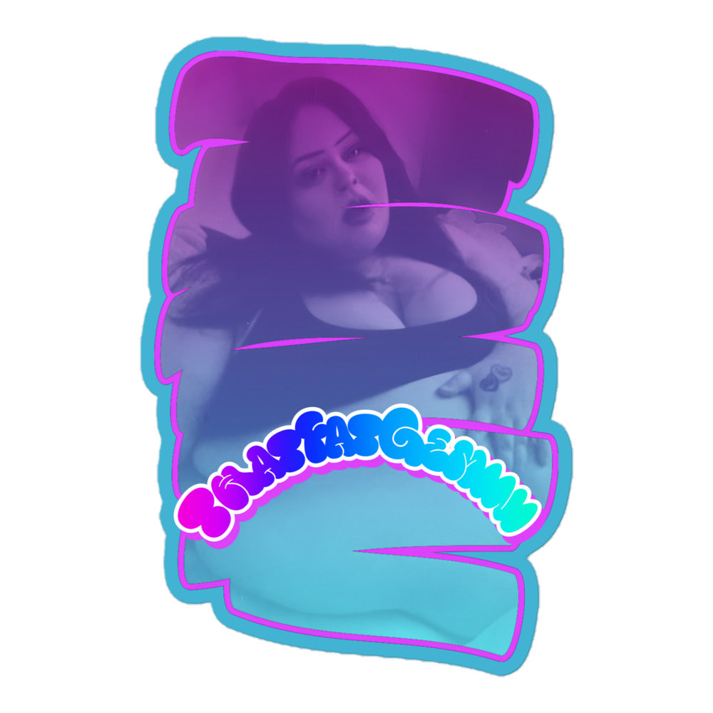 ThatFatGemini x GetThickerStickers Collab Sticker | Curvy Babe Body Positive Vinyl | Sexy BBW Thick Art | Plus Size Sticker