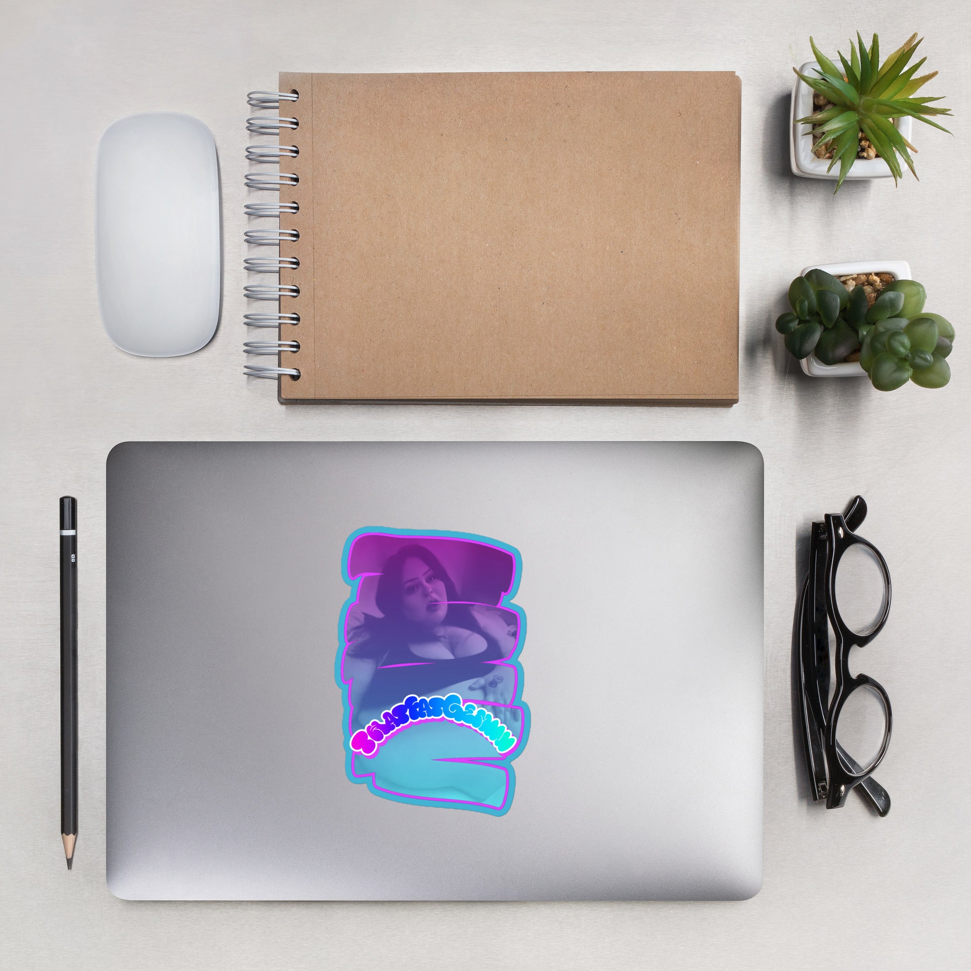ThatFatGemini x GetThickerStickers Collab Sticker | Curvy Babe Body Positive Vinyl | Sexy BBW Thick Art | Plus Size Sticker