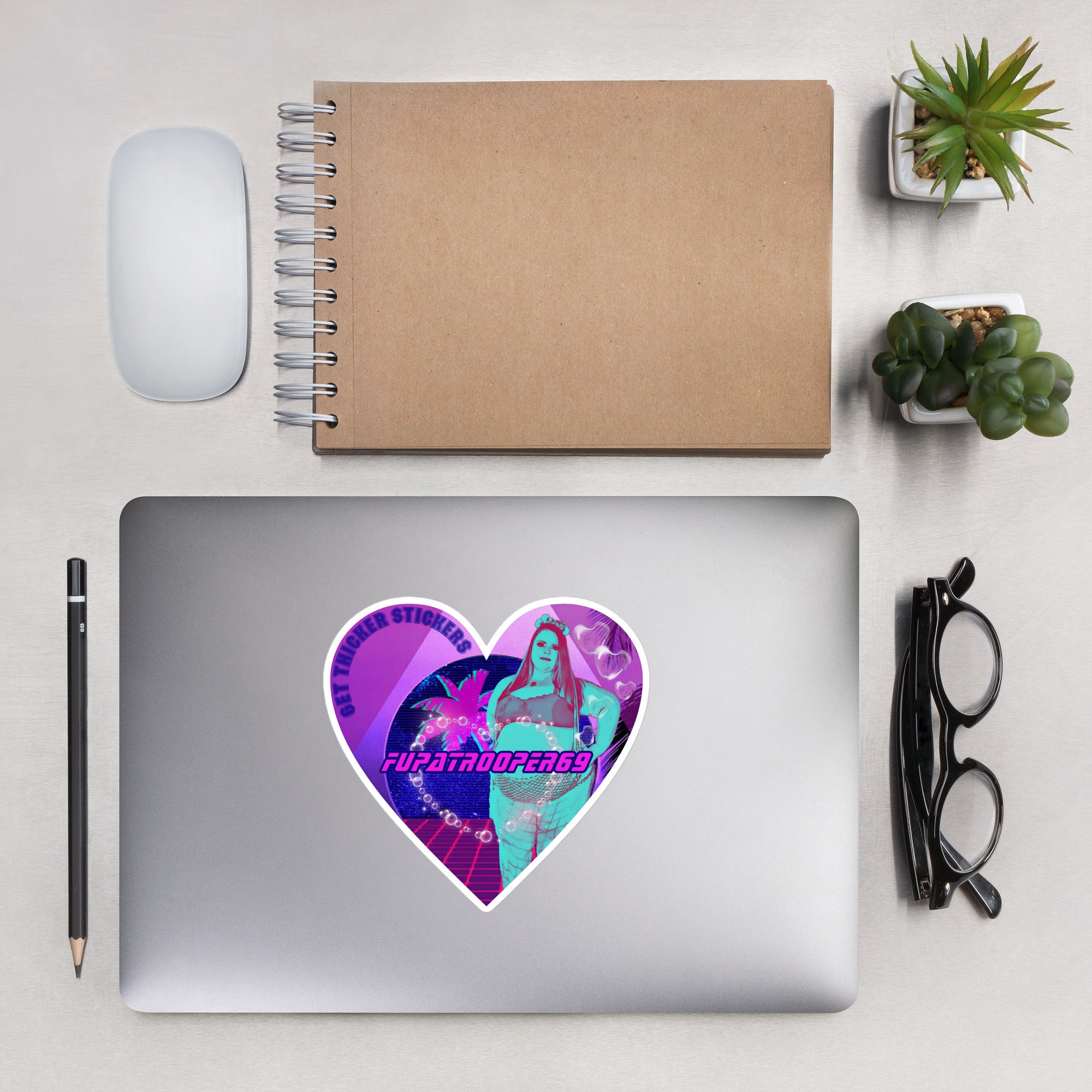 FupaTrooper69 x GetThickerStickers Collab Sticker | BBW Sticker | Sexy Retro Vinyl Decal